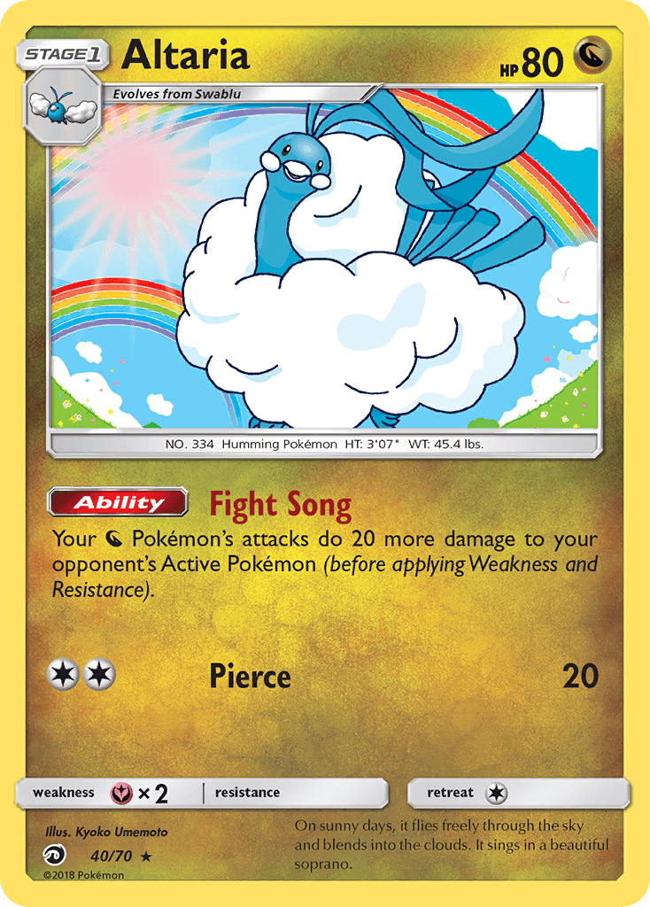 Altaria — Dragon Majesty #40/70, raw, NM