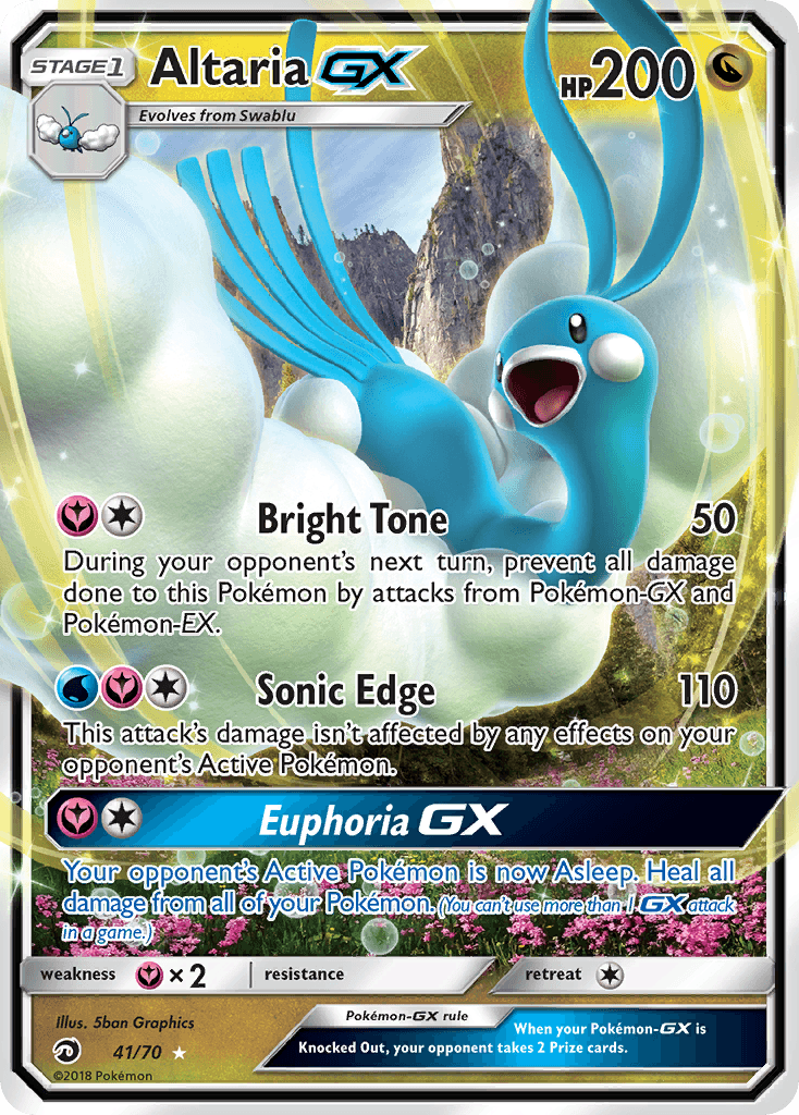 Altaria GX — Dragon Majesty #41/70, raw, NM