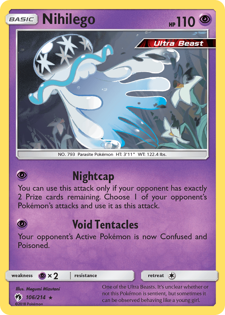 Nihilego — Lost Thunder #106/214, raw, NM