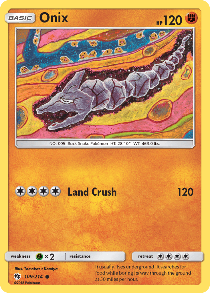 Onix — Lost Thunder #109/214, raw, NM