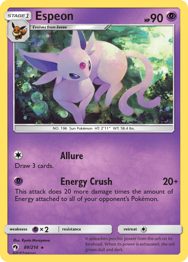 Espeon — Lost Thunder #89/214, PSA 10