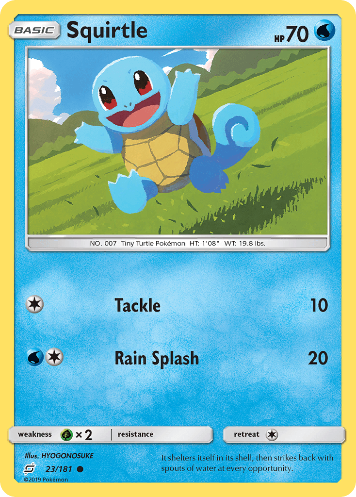 Squirtle — Team Up #23/181, raw, NM