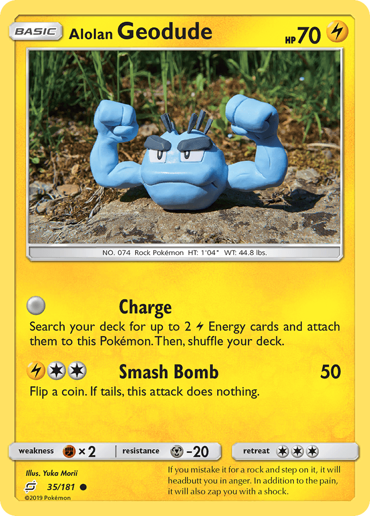 Alolan Geodude — Team Up #35/181, raw, NM