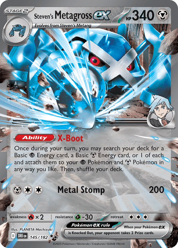 Steven's Metagross ex — Destined Rivals #145/182, PSA 10