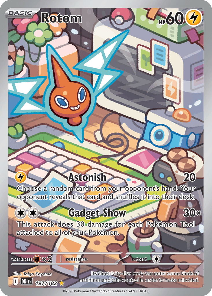 Rotom — Destined Rivals #197/182, PSA 9