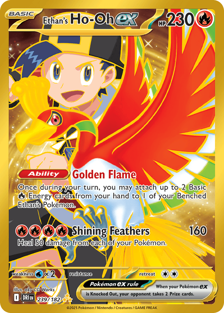 Ethan's Ho-Oh ex — Destined Rivals #239/182, BGS 9.5