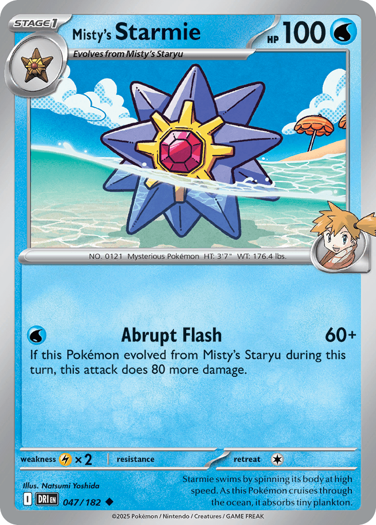 Misty's Starmie — Destined Rivals #47/182, PSA 10
