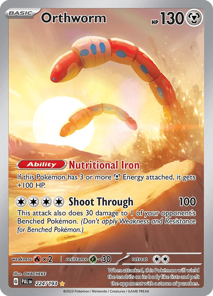 Orthworm — Paldea Evolved #224/193, PSA 9