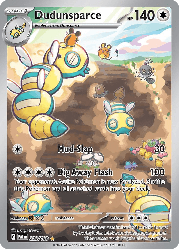 Dudunsparce — Paldea Evolved #229/193, PSA 10