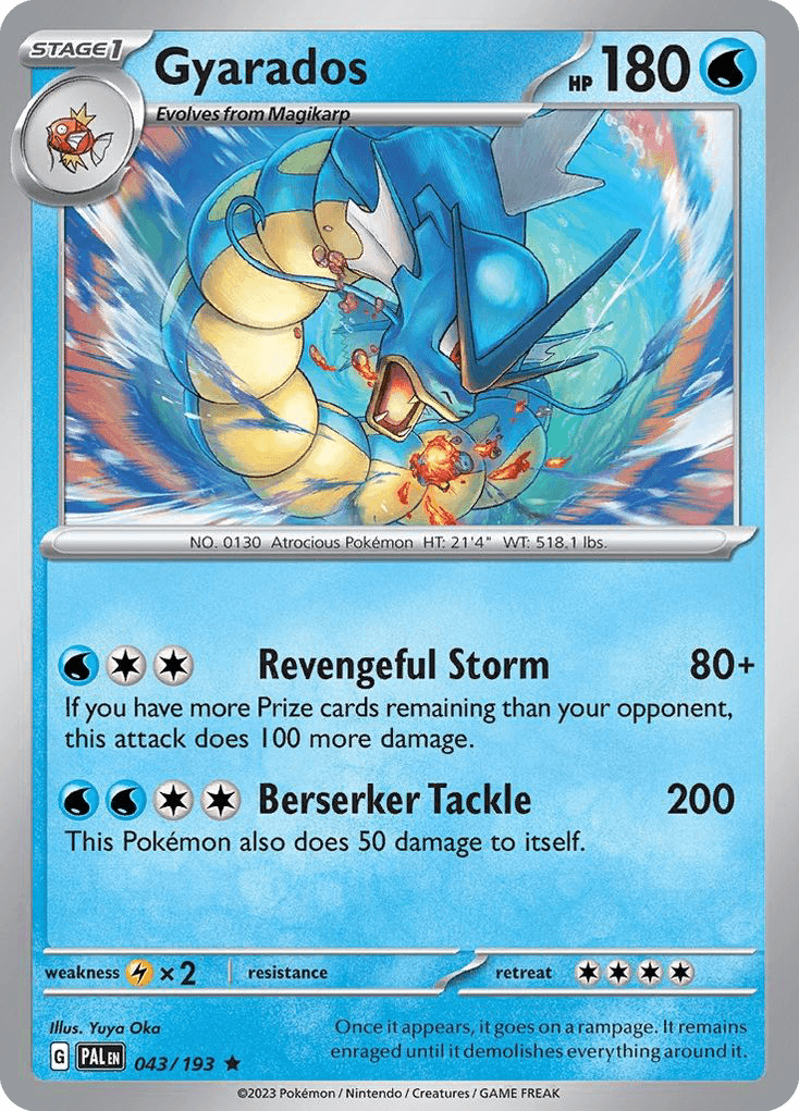 Gyarados — Paldea Evolved #43/193, raw, NM