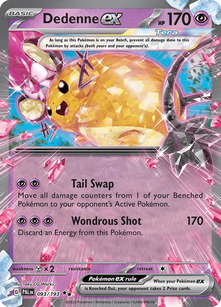 Dedenne ex — Paldea Evolved #93/193, PSA 9
