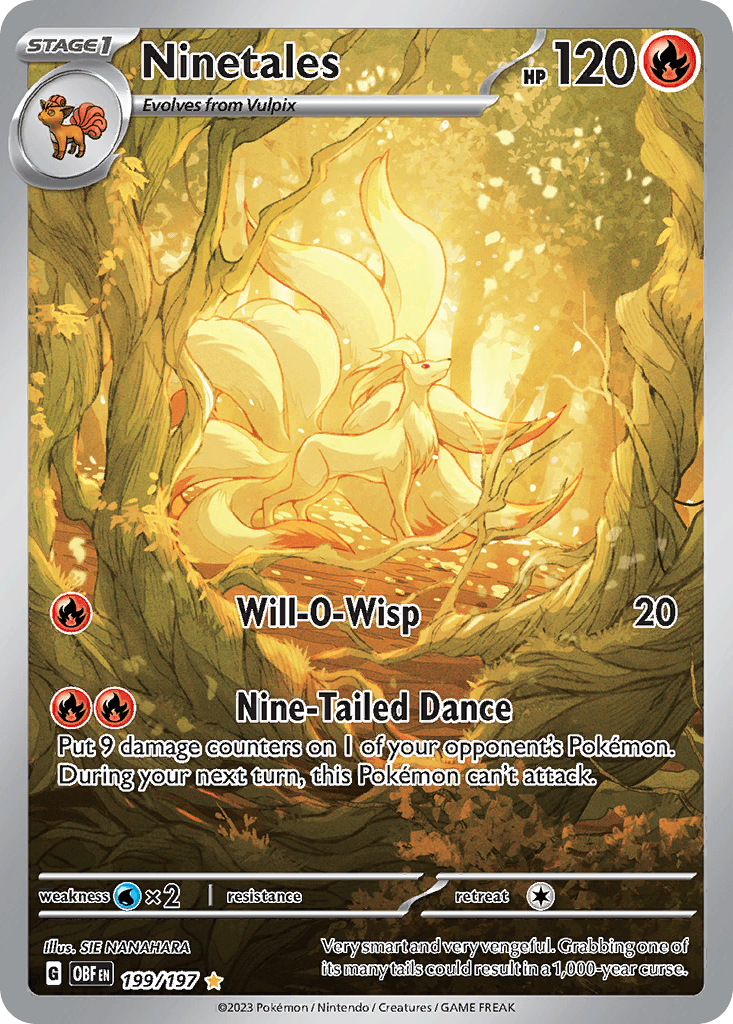Ninetales — Obsidian Flames #199/197, PSA 10