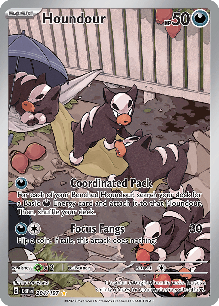 Houndour — Obsidian Flames #204/197, PSA 10