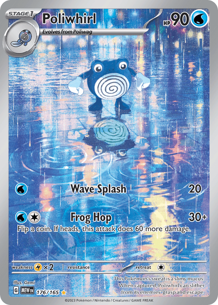 Poliwhirl — 151 #176/165, PSA 10