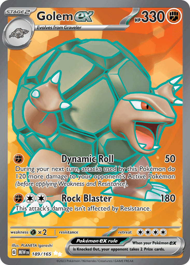 Golem ex — 151 #189/165, PSA 9