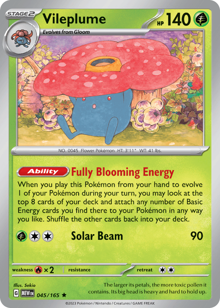 Vileplume — 151 #45/165, PSA 10