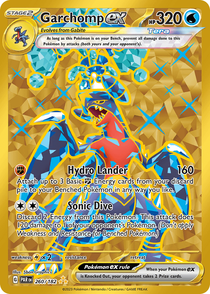 Garchomp ex — Paradox Rift #260/182, PSA 10