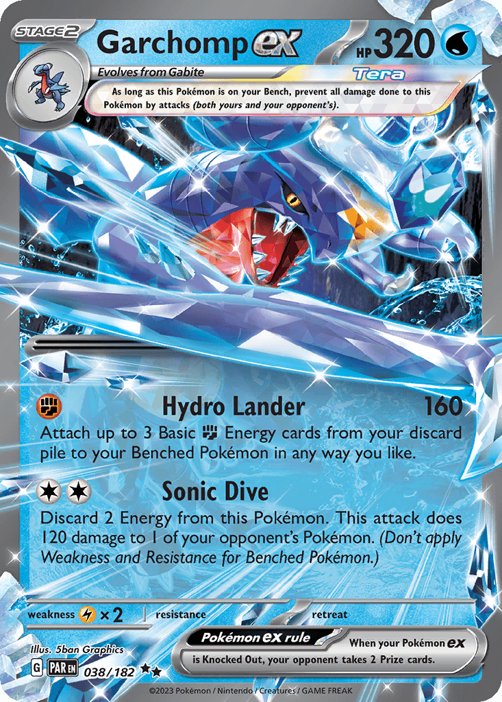 Garchomp ex — Paradox Rift #38/182, PSA 9
