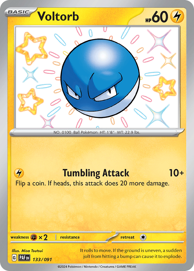 Voltorb — Paldean Fates #133/91, raw, NM