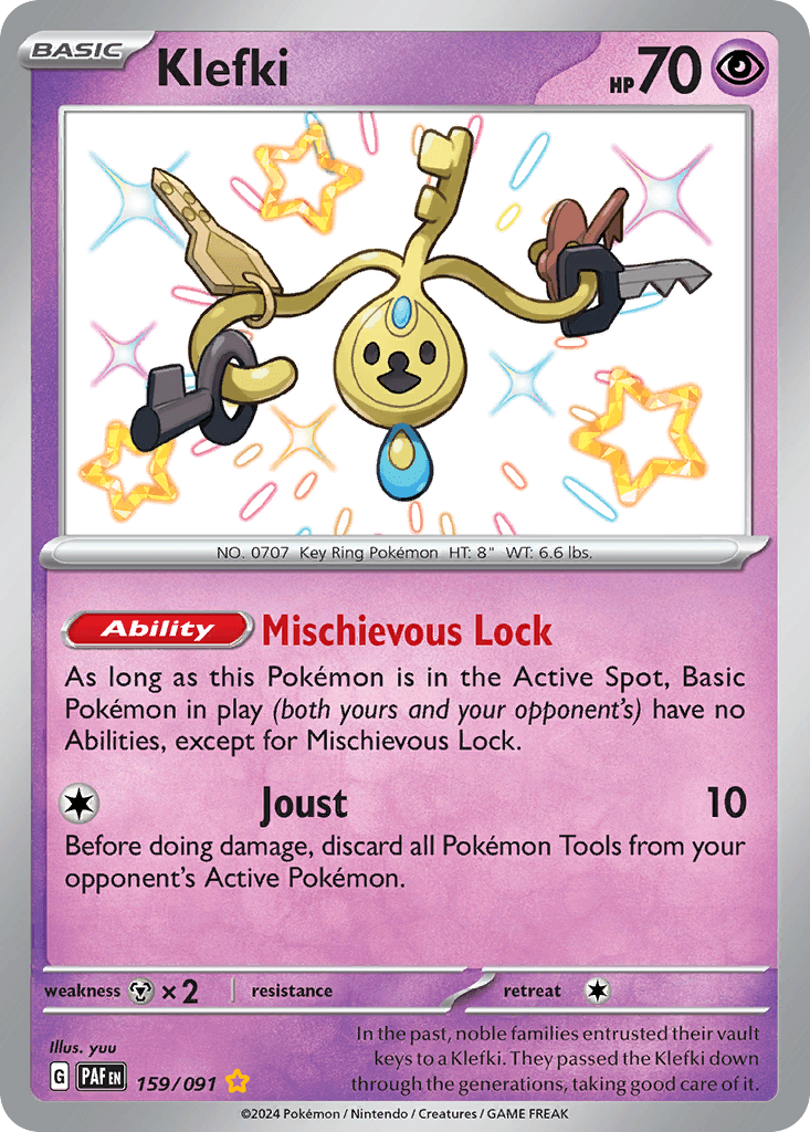 Klefki — Paldean Fates #159/91, raw, NM