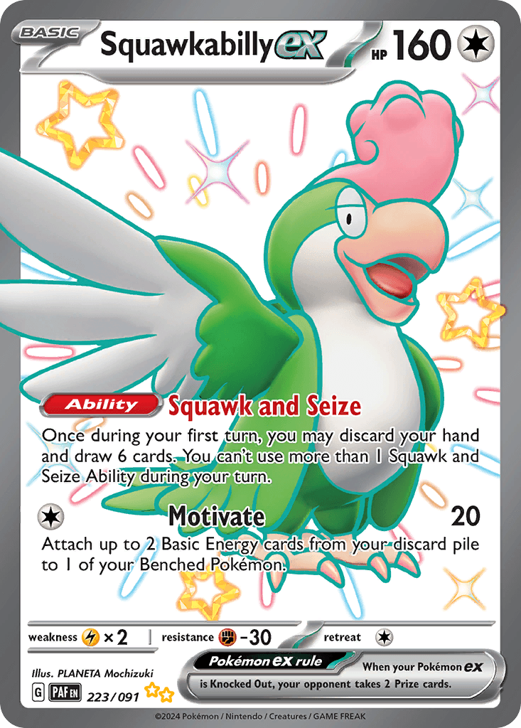 Squawkabilly ex — Paldean Fates #223/91, CGC 10