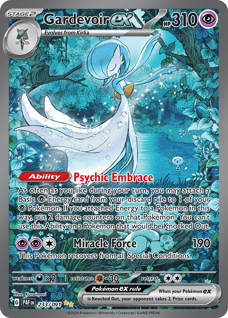 Gardevoir ex — Paldean Fates #233/91, PSA 10
