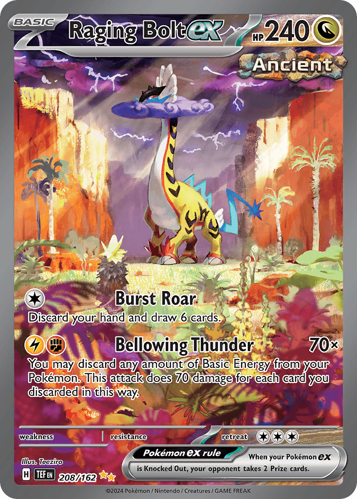 Raging Bolt ex — Temporal Forces #208/162, PSA 9