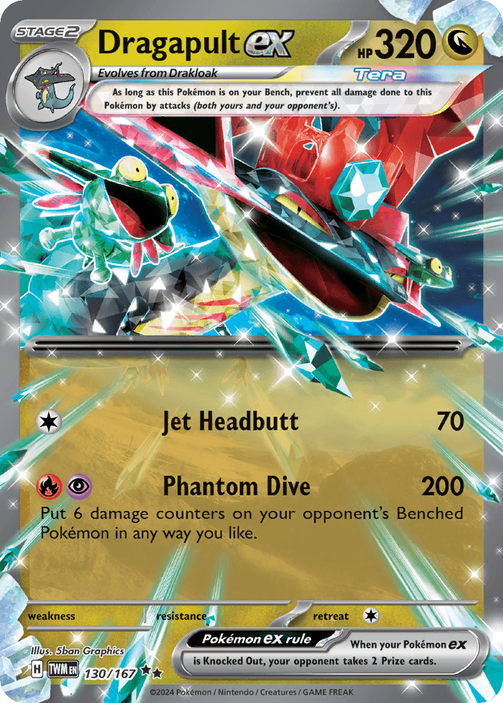 Dragapult ex — Twilight Masquerade #130/167, PSA 10