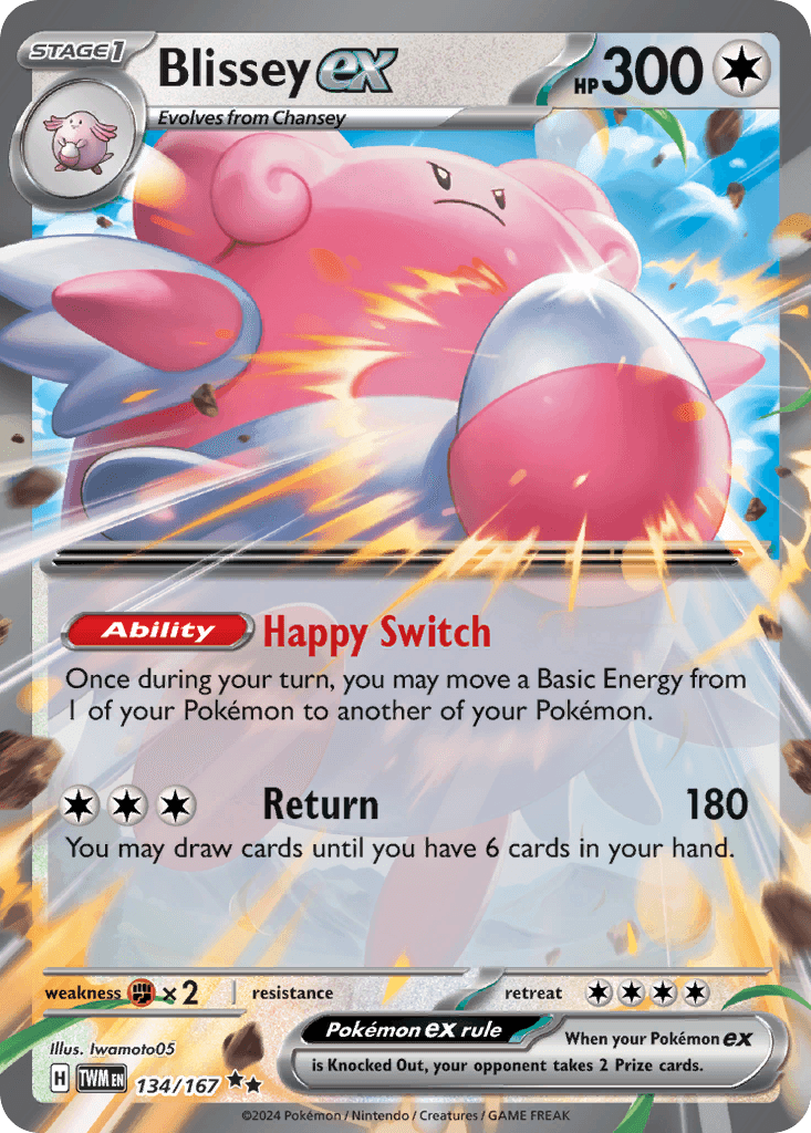 Blissey ex — Twilight Masquerade #134/167, CGC 10