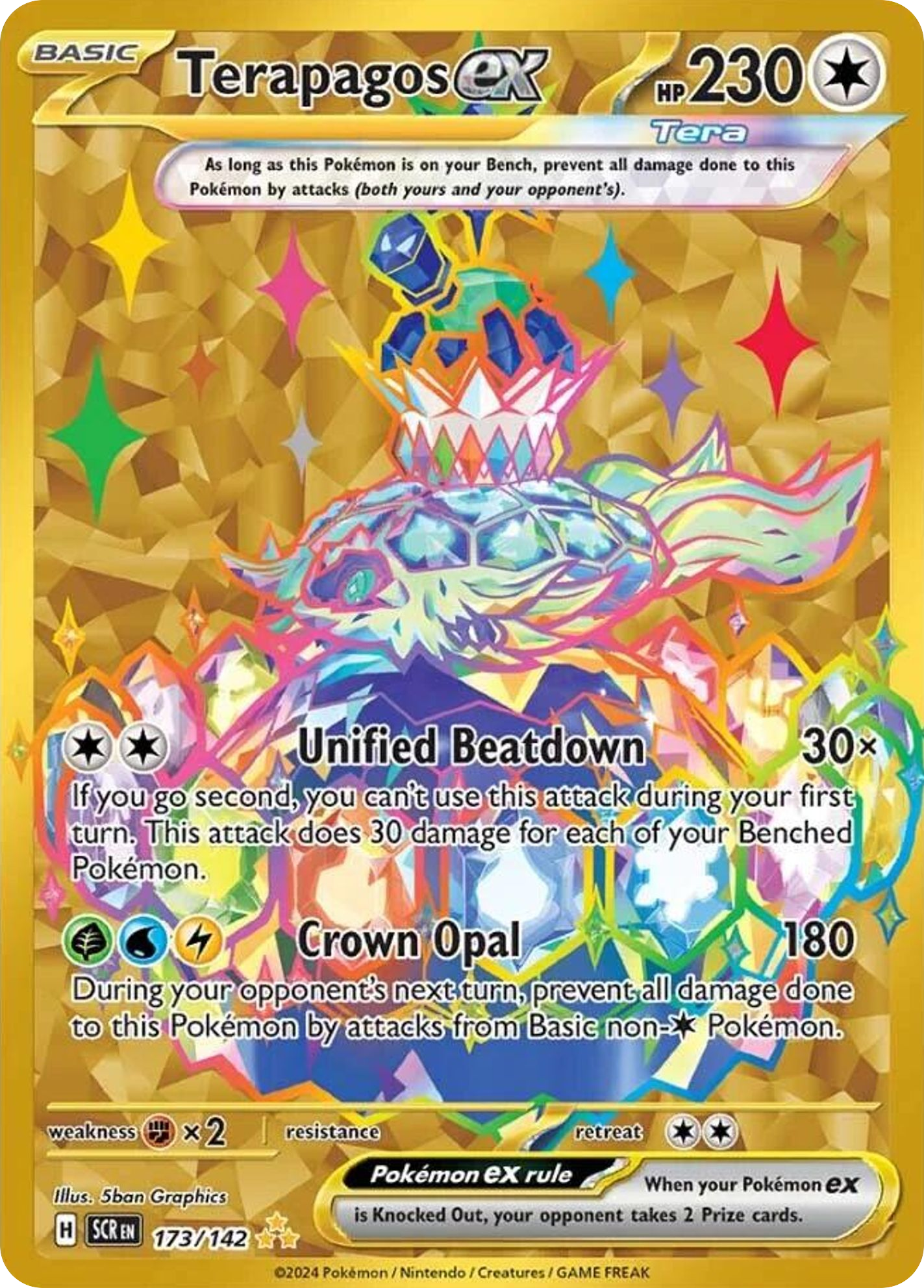 Terapagos ex — Stellar Crown #173/142, PSA 10
