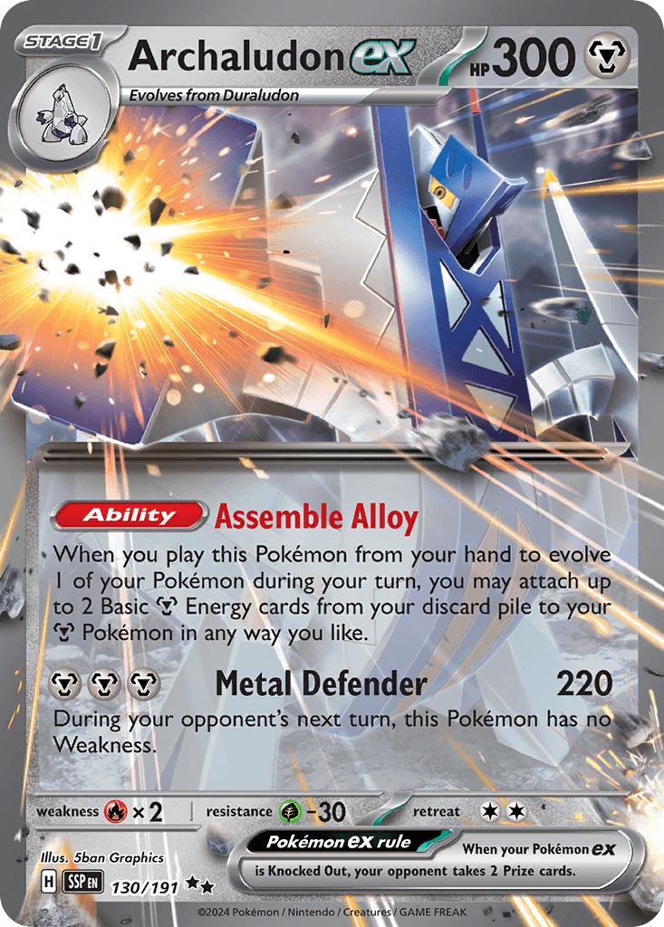 Archaludon ex — Surging Sparks #130/191, PSA 9