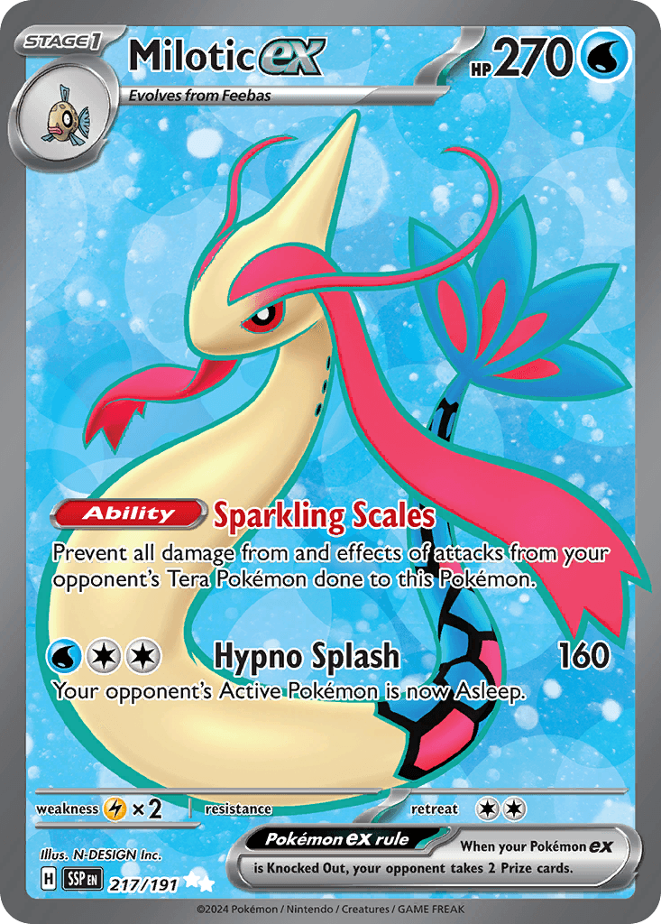 Milotic ex — Surging Sparks #217/191, PSA 10