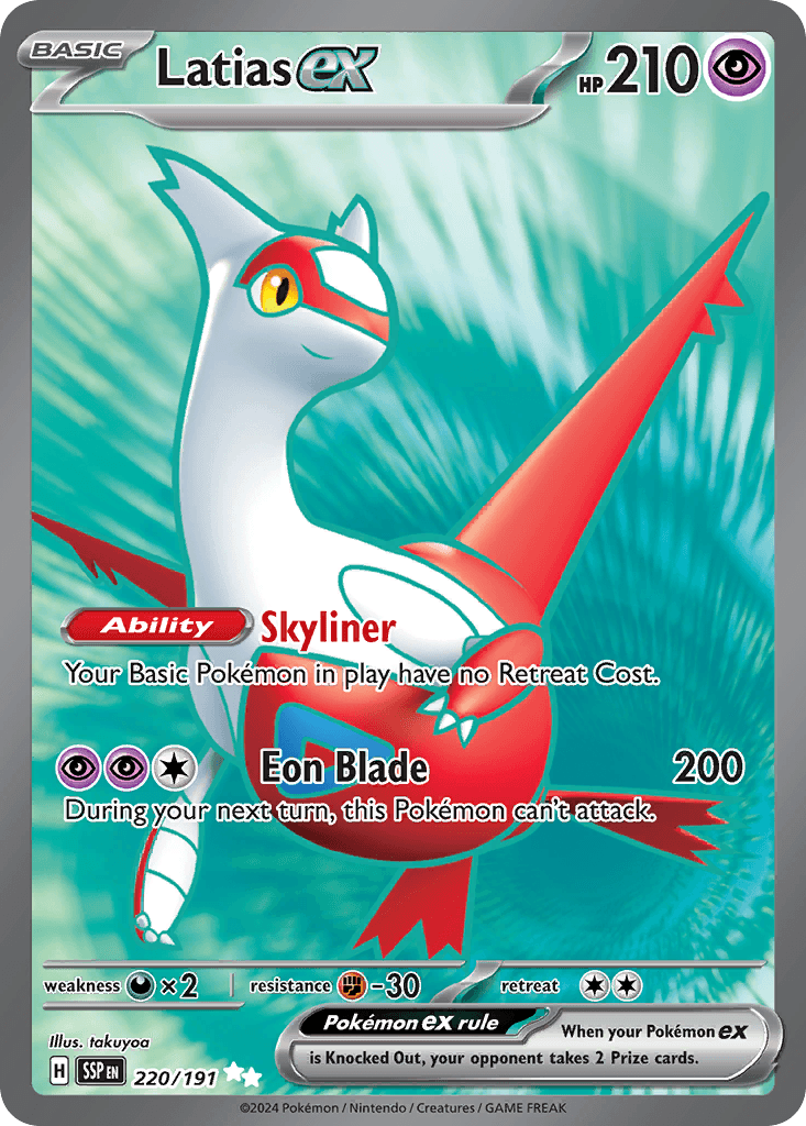 Latias ex — Surging Sparks #220/191, CGC 10