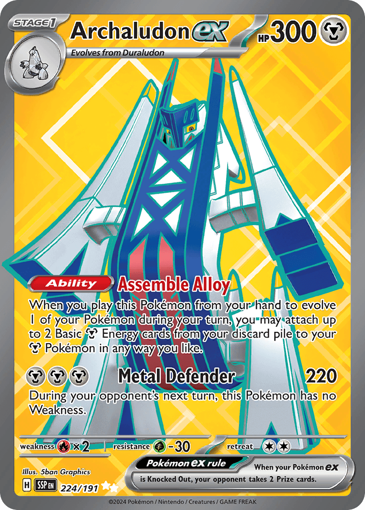 Archaludon ex — Surging Sparks #224/191, CGC 10