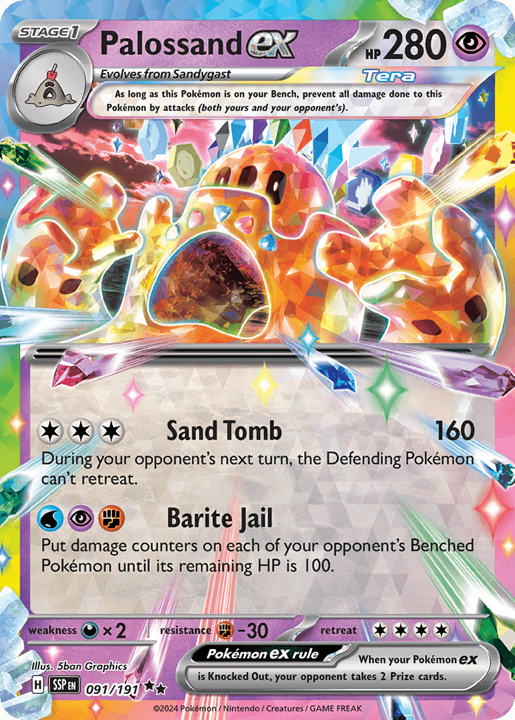 Palossand ex — Surging Sparks #91/191, PSA 10