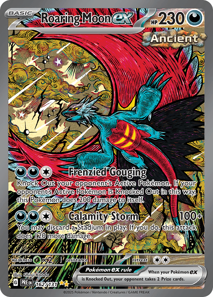Roaring Moon ex — Prismatic Evolutions #162/131, PSA 9