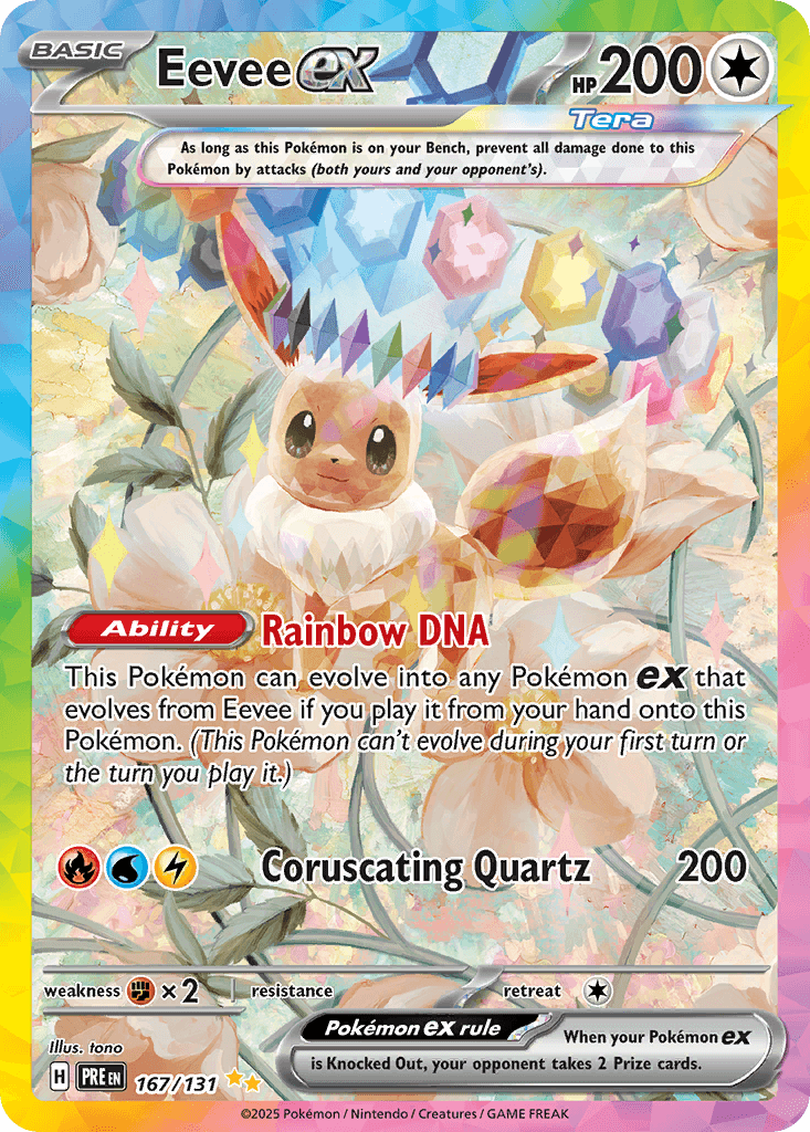 Eevee ex — Prismatic Evolutions #167/131, PSA 10