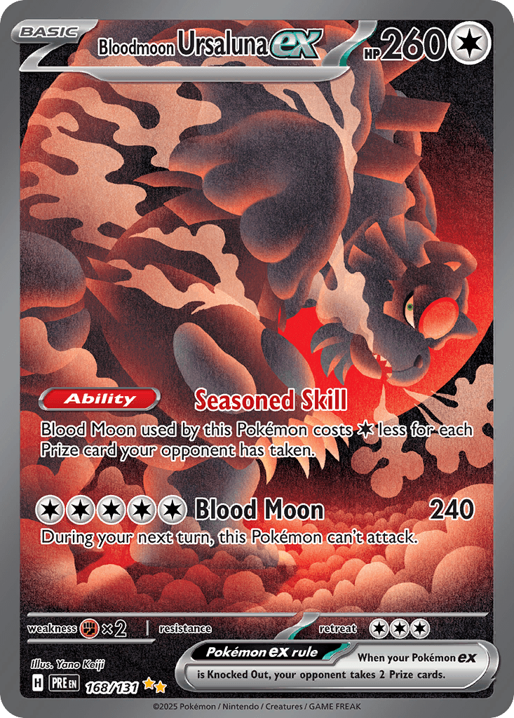 Bloodmoon Ursaluna ex — Prismatic Evolutions #168/131, PSA 9