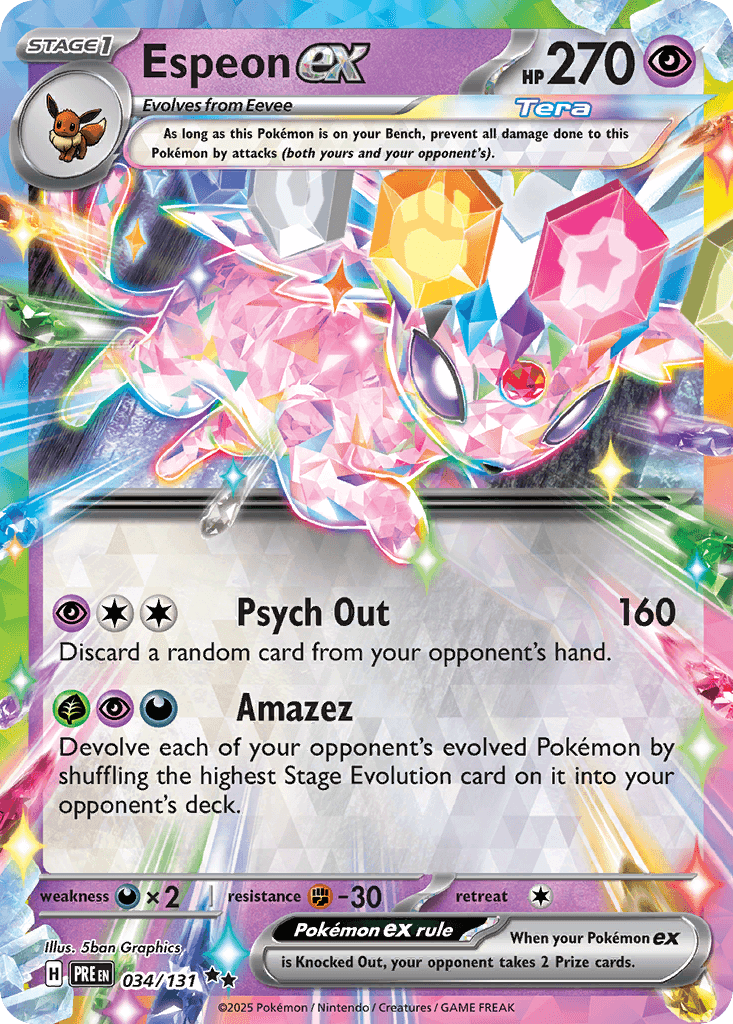 Espeon ex — Prismatic Evolutions #34/131, BGS 9.5