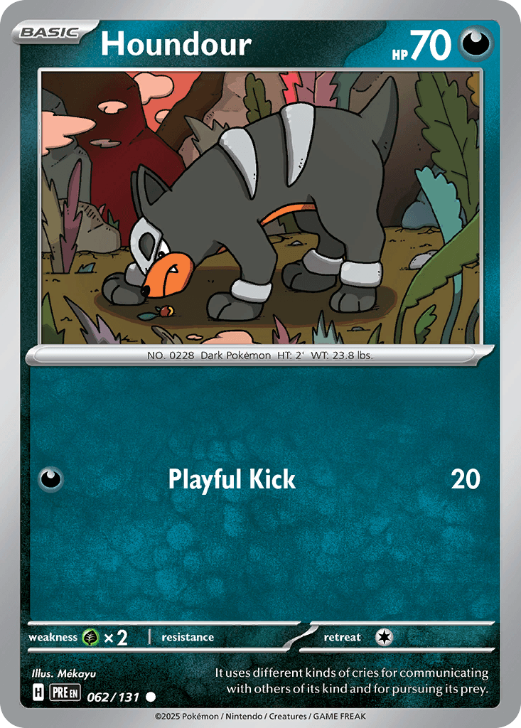 Houndour — Prismatic Evolutions #62/131, PSA 9