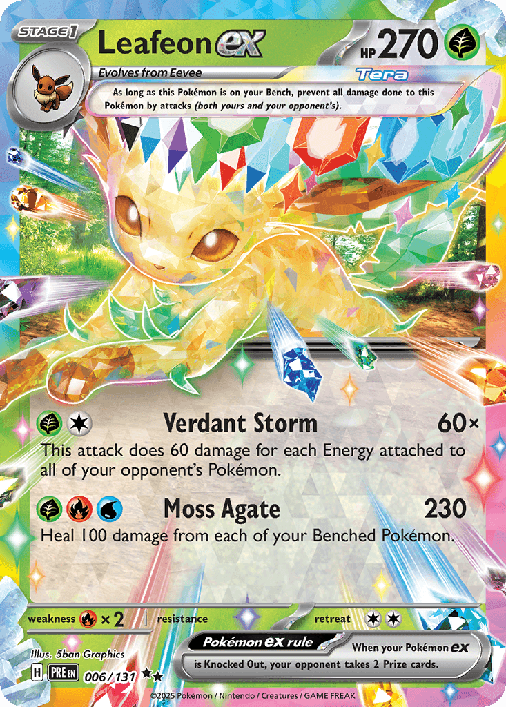 Leafeon ex — Prismatic Evolutions #6/131, CGC 10