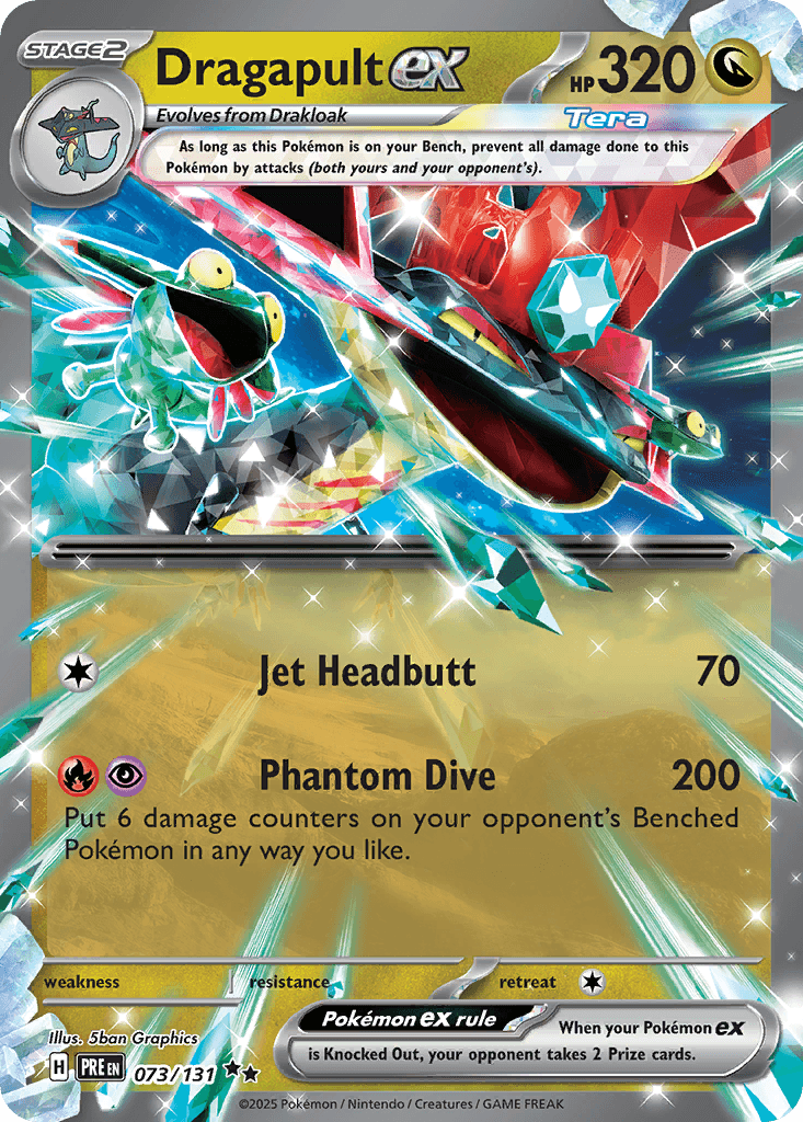 Dragapult ex — Prismatic Evolutions #73/131, PSA 10