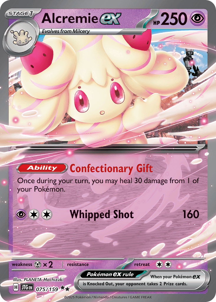 Alcremie Ex — Journey Together #75/159, raw, NM