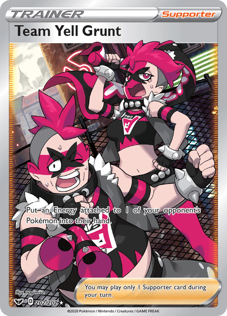 Team Yell Grunt — Sword & Shield #202/202, PSA 9