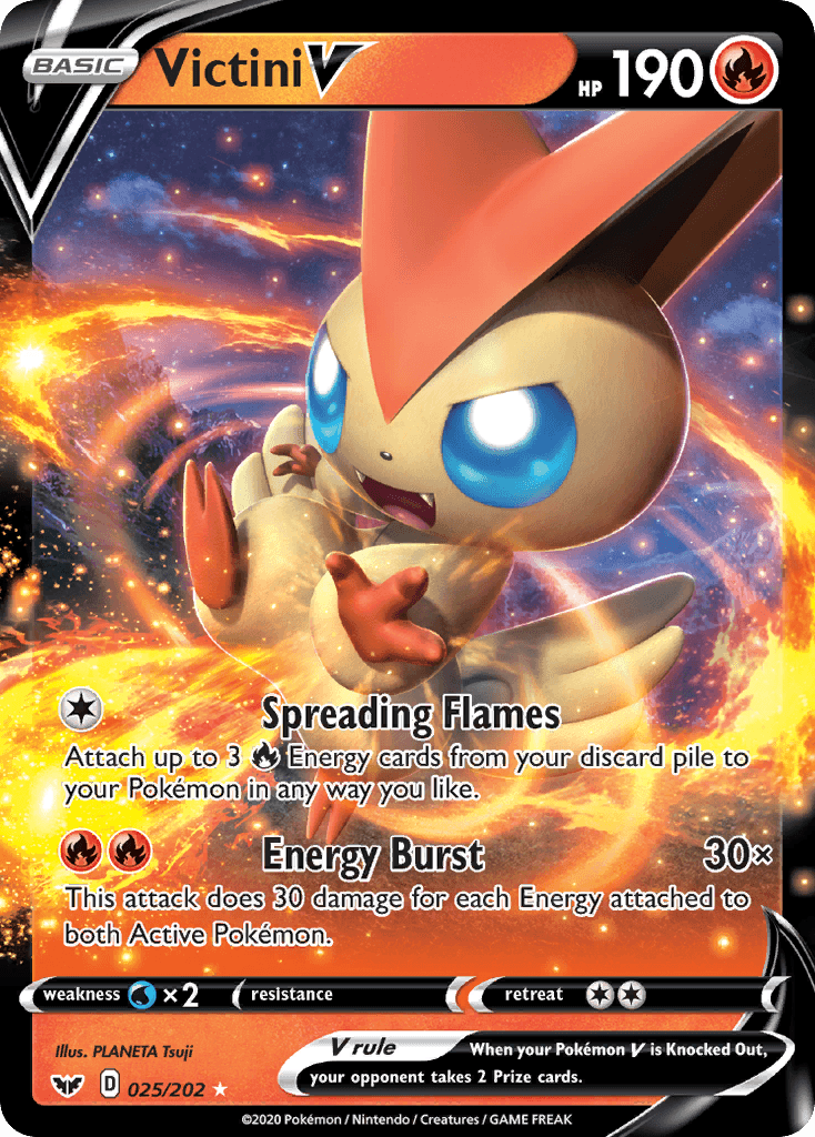 Victini V — Sword & Shield #25/202, PSA 9