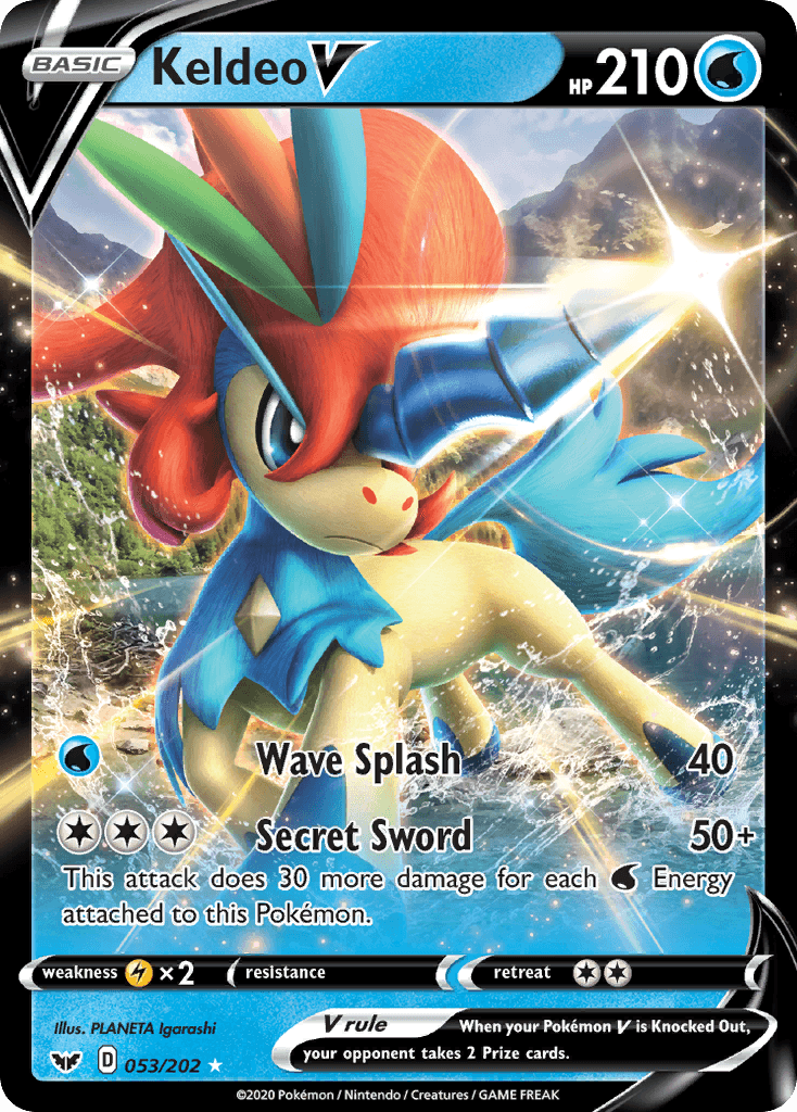 Keldeo V — Sword & Shield #53/202, PSA 10
