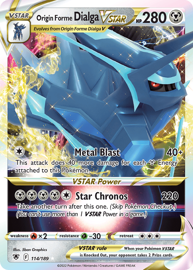 Origin Forme Dialga VSTAR — Astral Radiance #114/189, PSA 9