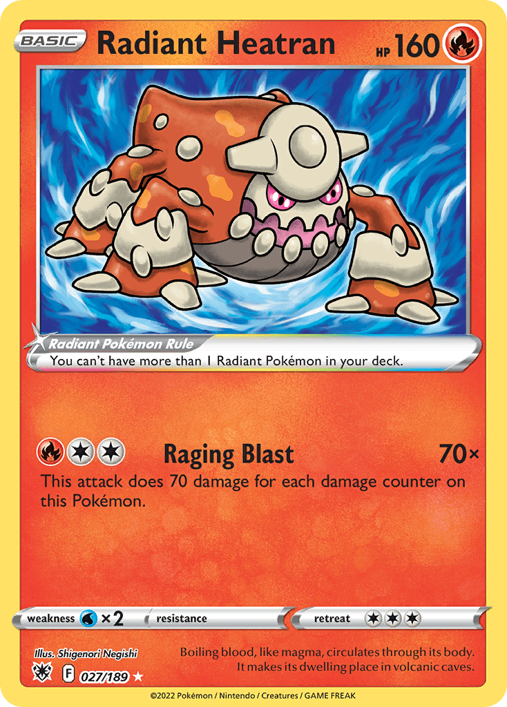 Radiant Heatran — Astral Radiance #27/189, PSA 10