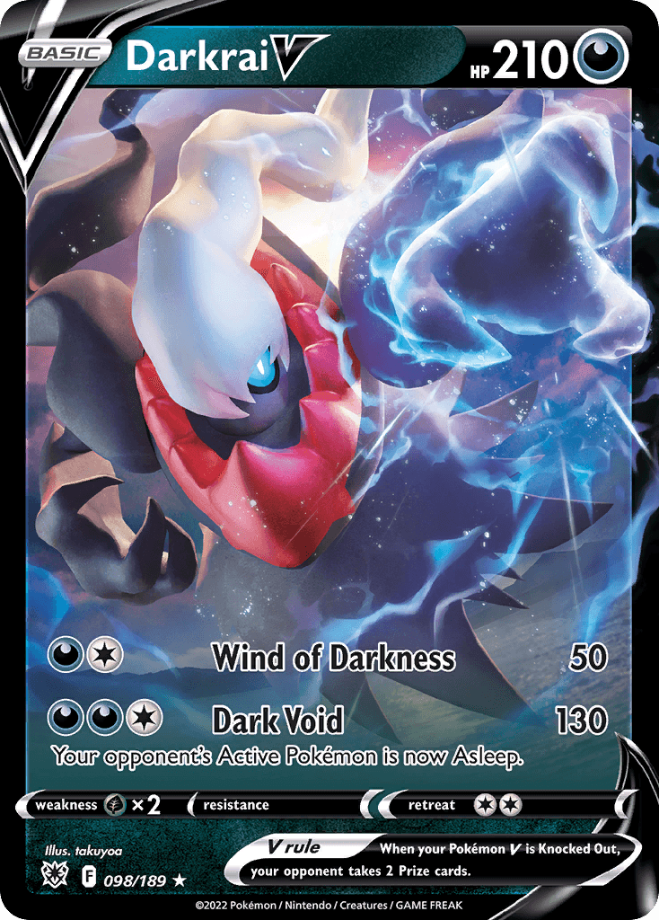 Darkrai V — Astral Radiance #98/189, PSA 9