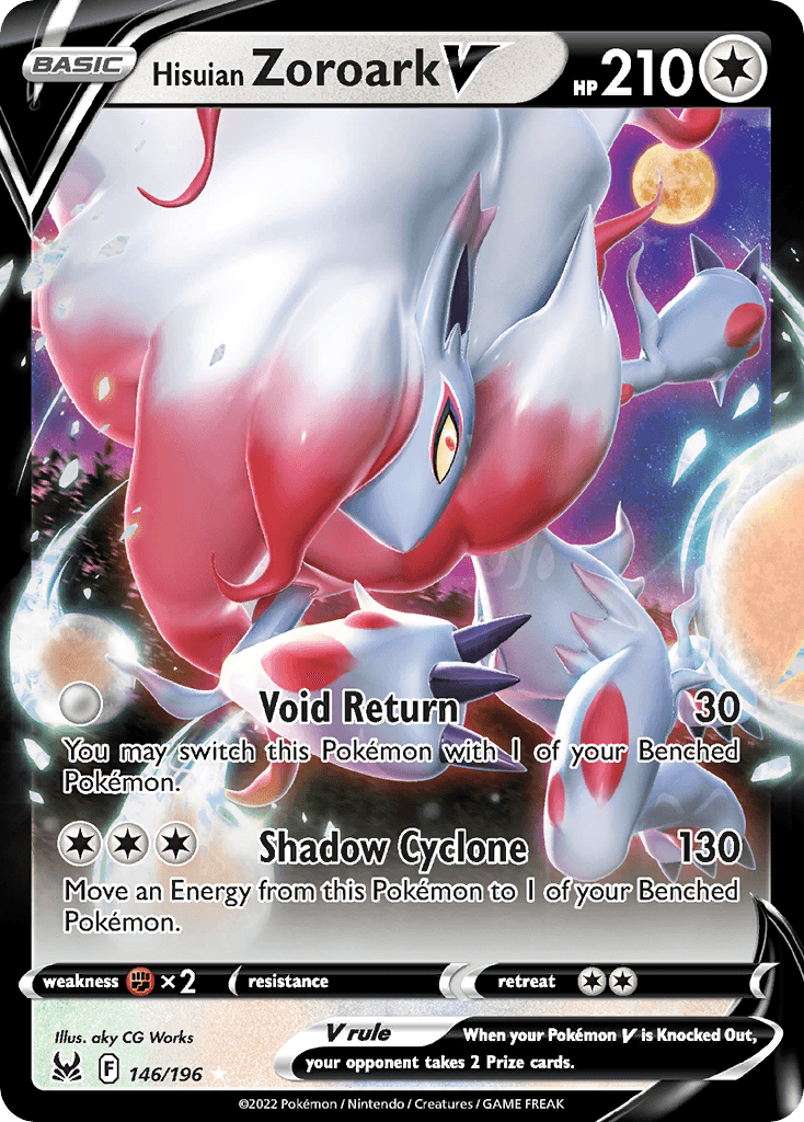 Hisuian Zoroark V — Lost Origin #146/196, PSA 9